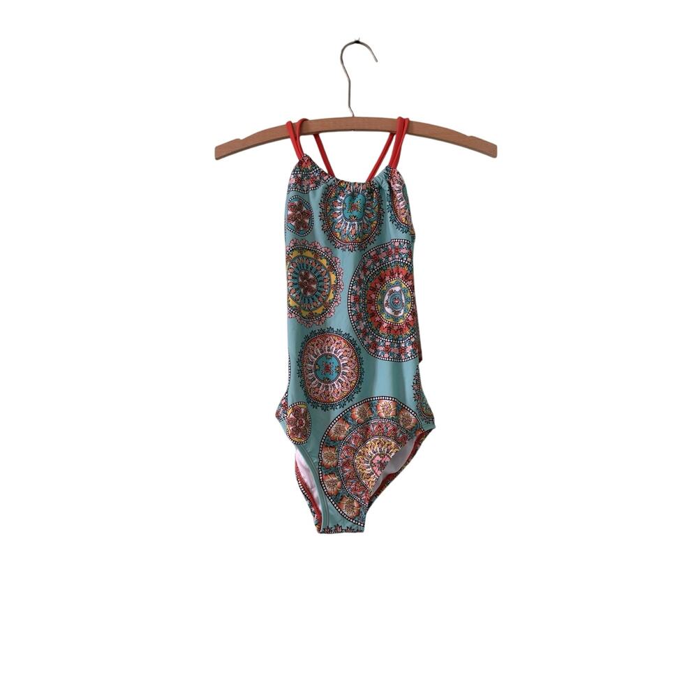 Kanu Surf Girls Size 12 Multicolored Floral One Piece